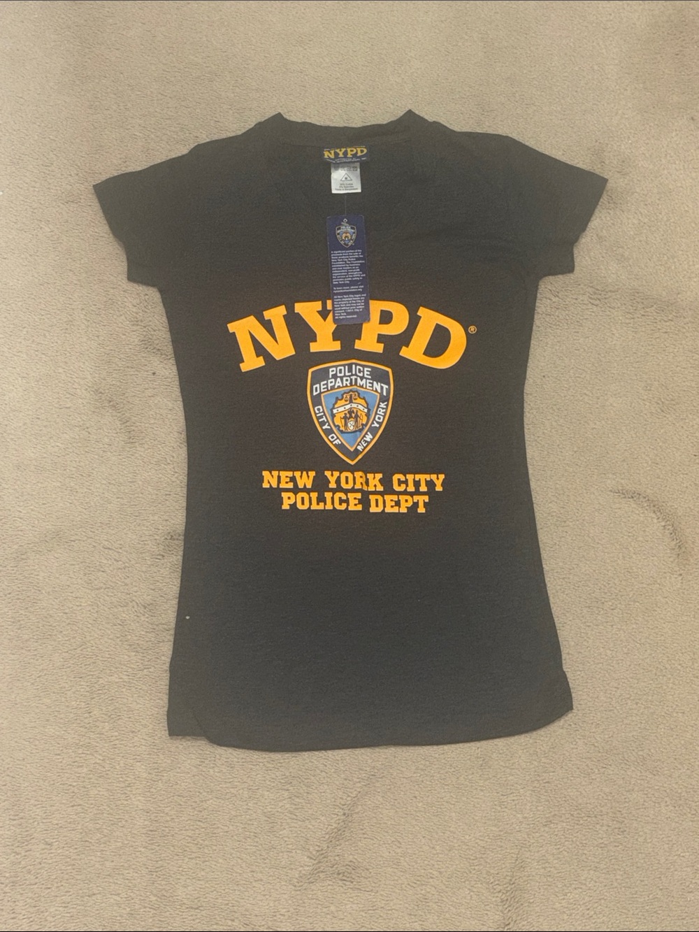 Dark Grey Tee with Gold NYPD Logo